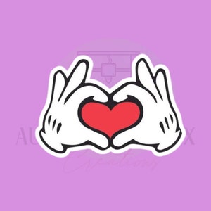 Mouse Hand Heart Cookie Cutter