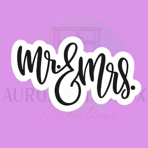 Mr. & Mrs. Plaque Cookie Cutter