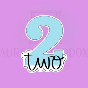 Number 2 Bottom Script | Cookie Cutter