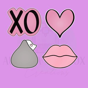 Valentine Set #1 | 4 Piece | Cookie Cutter