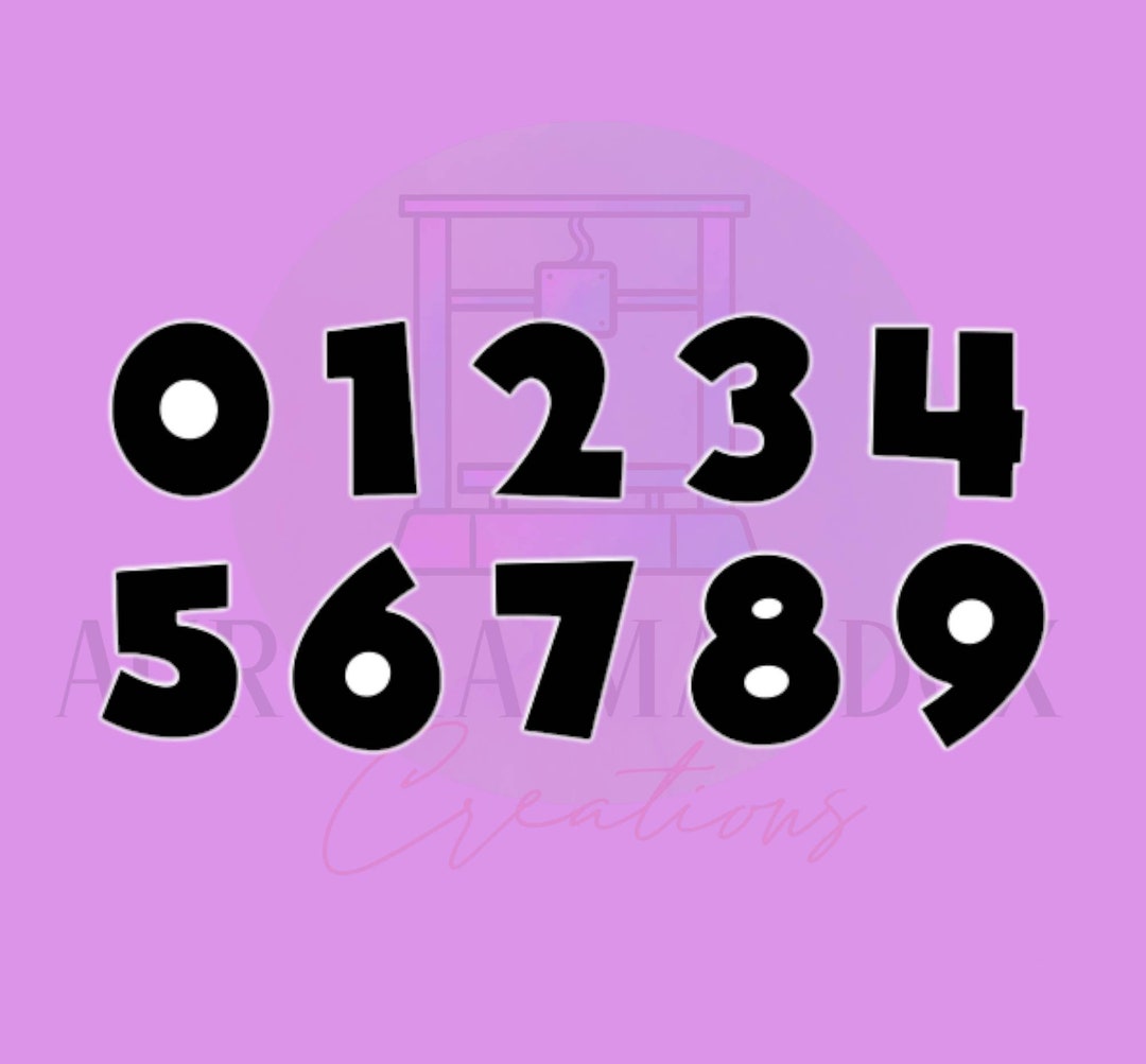 Custom Size Number Set Cookie Cutters – Entire Set, City Font, Choose Your Size!
