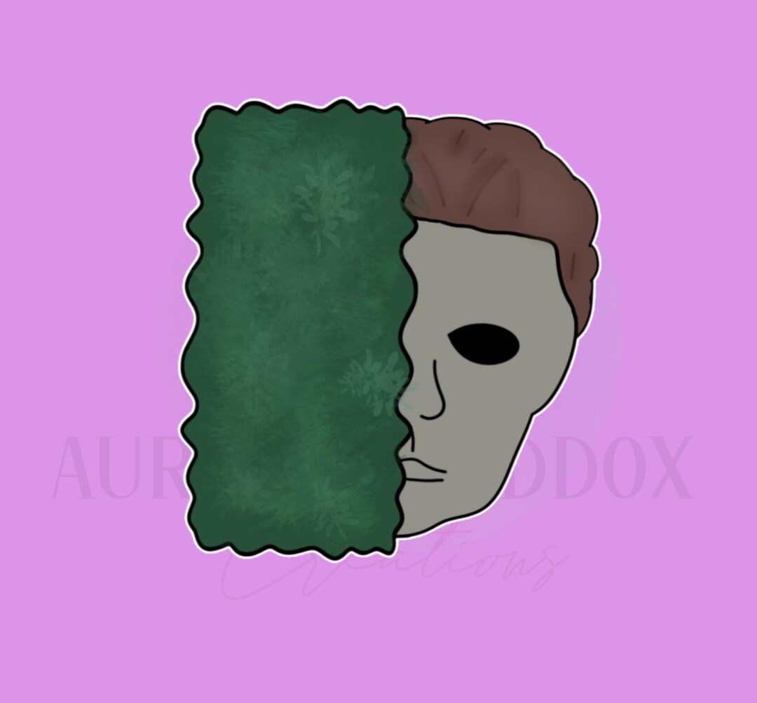Halloween Mask in Bush Shrub | Cookie Cutter - Etsy