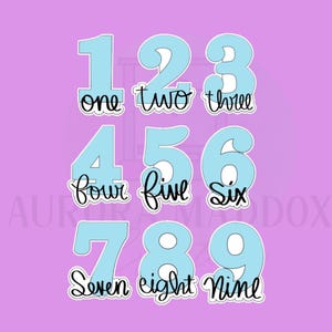 Numbers Bottom Script | WHOLE SET | 9 Cookie Cutters | Cookie Cutter