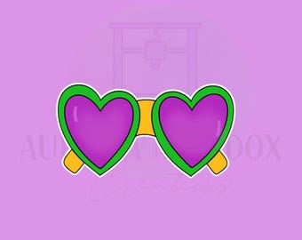 Heart SunGlasses Cookie Cutter