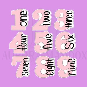 Numbers Side Print | WHOLE SET | 9 Cookie Cutters | Cookie Cutter