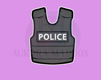 Emporte-pièce en forme de gilet de police
