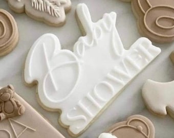 Baby Shower Plaque Cookie Cutter