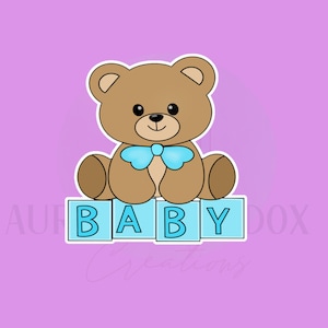 Bear on Blocks Cookie Cutter