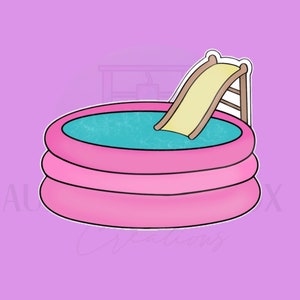 Kid Pool with Slide Cookie Cutter