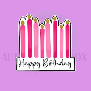 Birthday Candle Plaque Cookie Cutter