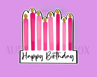 Birthday Candle Plaque Cookie Cutter