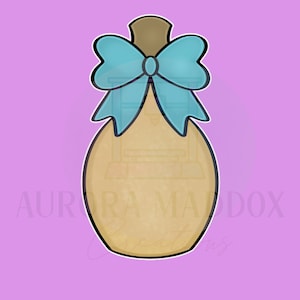Champagne Bottle Bow Cookie Cutter