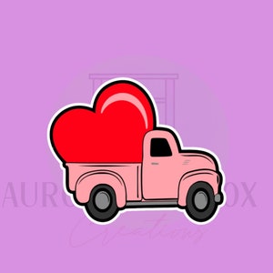 Heart Truck Cookie Cutter