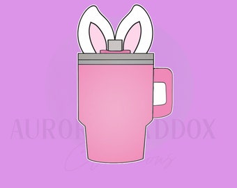 Tumbler Cup Bunny Ears Cookie Cutter