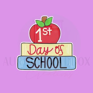 First Day of School Apple Books Cookie Cutter