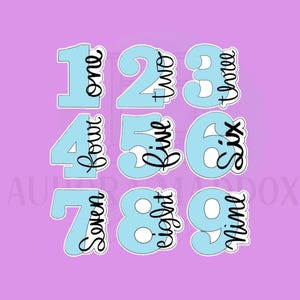 Numbers Side Script | WHOLE SET | 9 Cookie Cutters | Cookie Cutter
