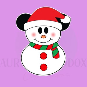 Mouse Snowman Santa Hat | Cookie Cutter