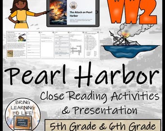 Attack on Pearl Harbor Close Reading Comprehension Activities | 5th Grade & 6th Grade