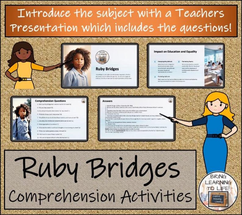 Ruby Bridges Close Reading Comprehension Activities | 5th Grade & 6th ...