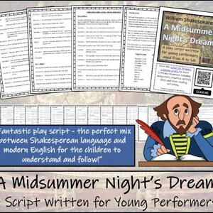 A Midsummer Night's Dream | A Play Script for Young Performers - Etsy