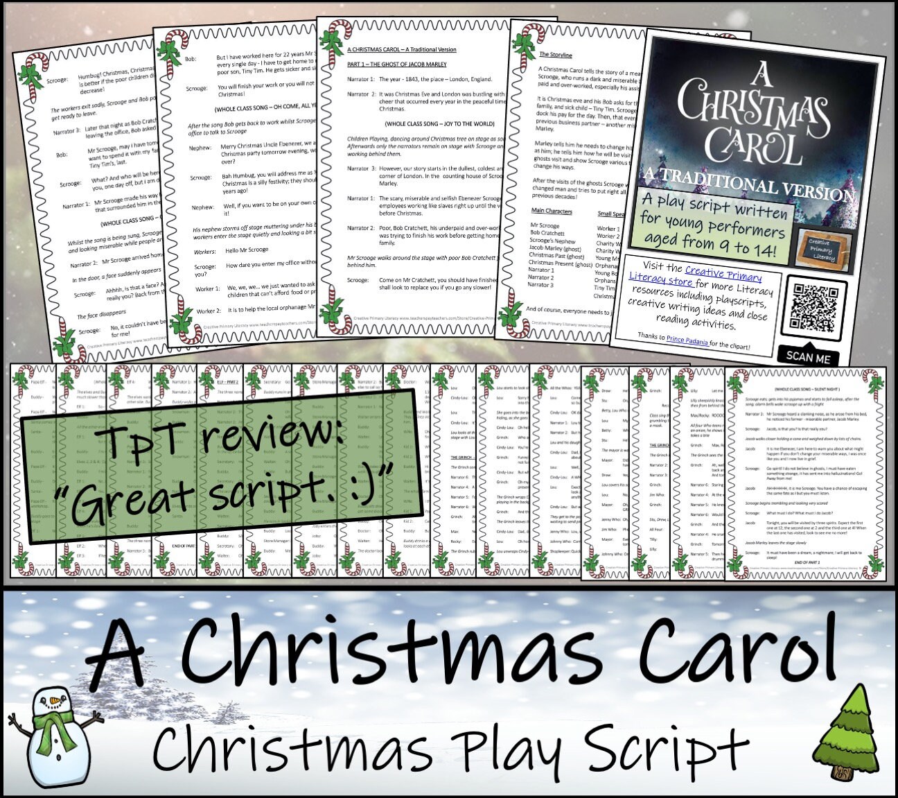 A Christmas Carol A Traditional Version Play Script - Etsy