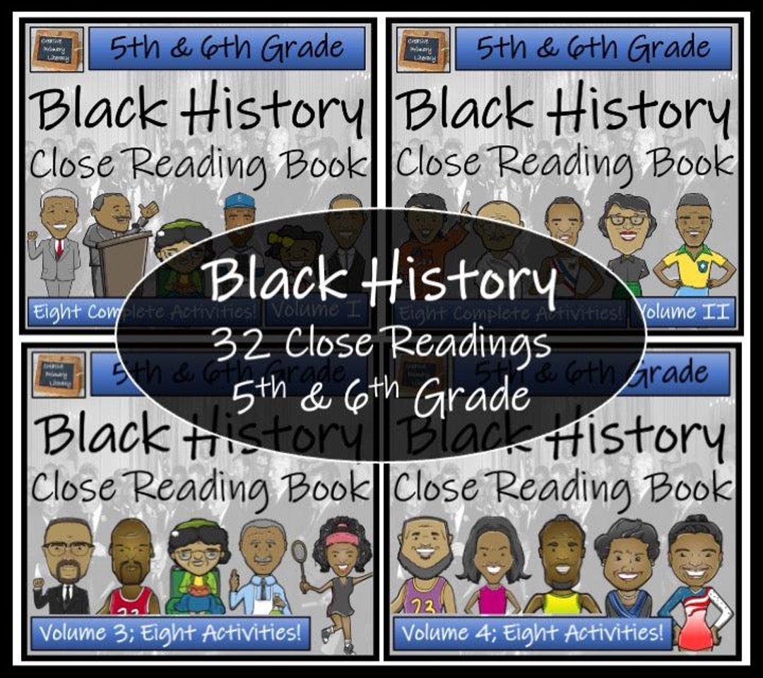 Black History Reading Comprehension Book Bundle | 5th Grade & 6th Grade ...