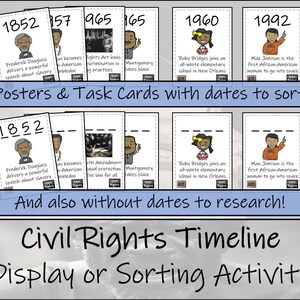 Civil Rights Movement Timeline Activity & Classroom Display image 3