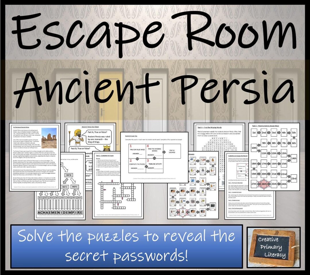 Ancient Persia Escape Room Activity - Etsy