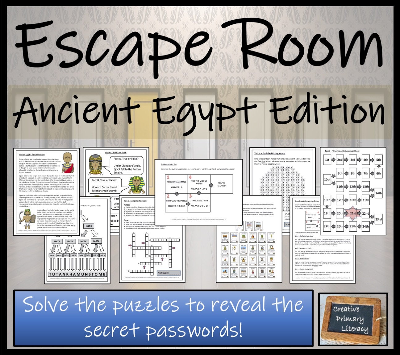 Ancient Egypt Escape Room Activity Etsy