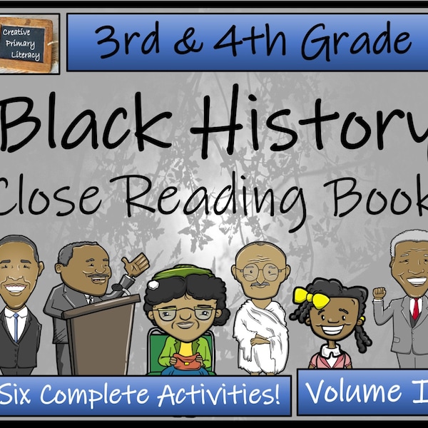 Black History Close Reading Comprehension Book | 3rd Grade & 4th Grade