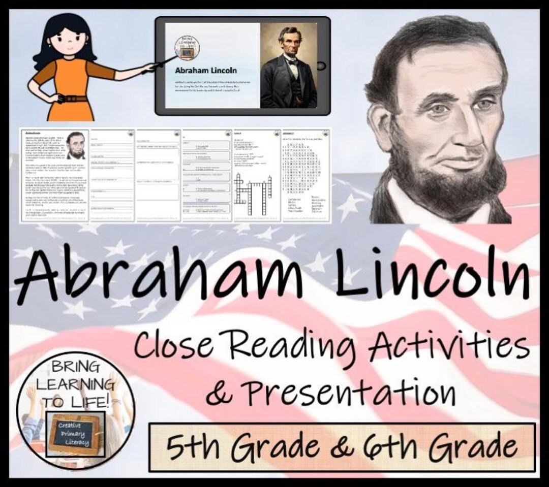 Abraham Lincoln Close Reading Comprehension Activities | 5th Grade ...