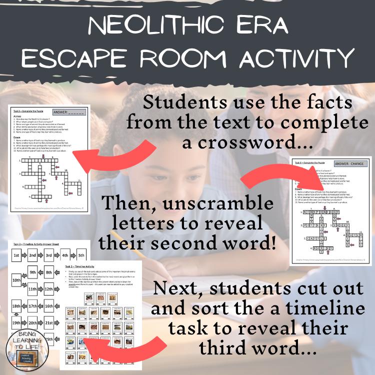 Neolithic Era of the Stone Age Escape Room Activity - Etsy