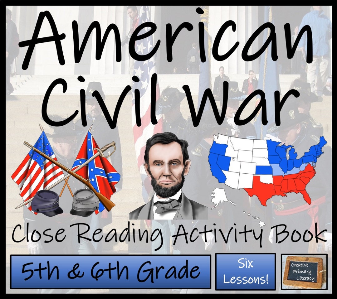 American Civil War Close Reading Activity Book 5th Grade & - Etsy