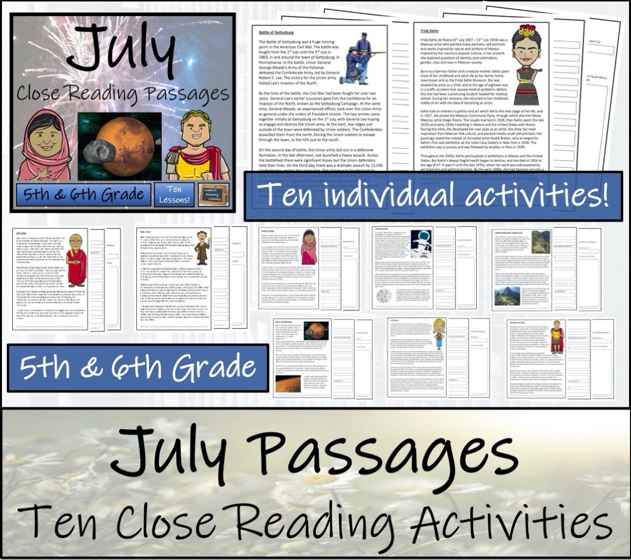 Summer Reading Comprehension Book Bundle 5th Grade & 6th - Etsy