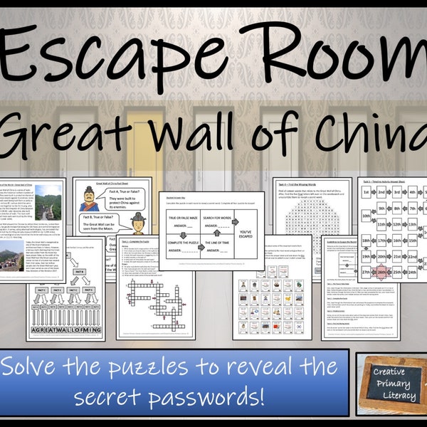 Great Wall of China Escape Room Activity