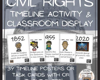 Civil Rights Movement Timeline Activity & Classroom Display