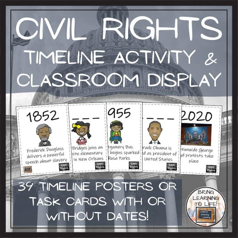Civil Rights Movement Timeline Activity & Classroom Display image 1