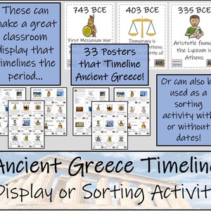 Ancient Greece Timeline Activity & Classroom Display - Etsy