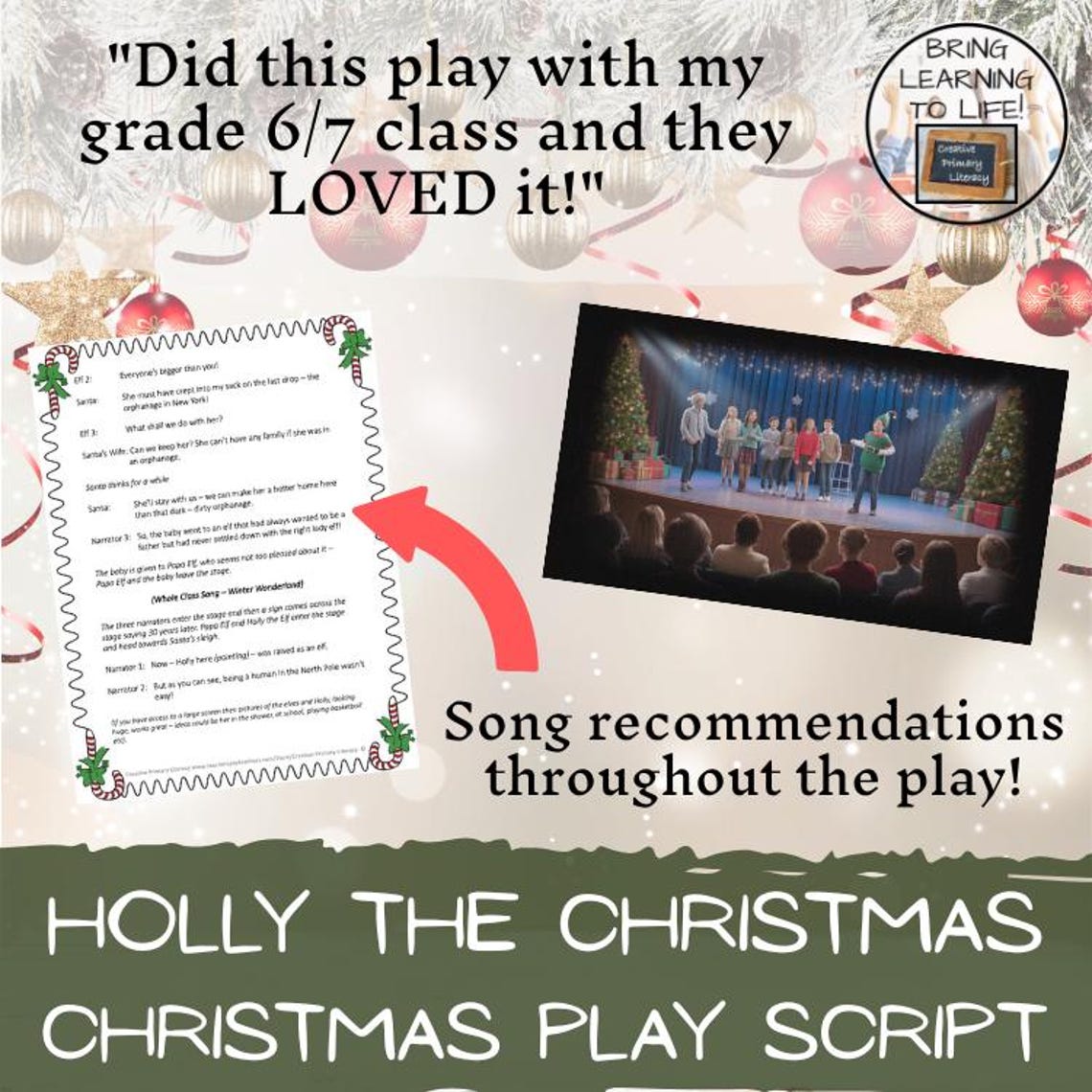 Christmas Play Script - Holly the Christmas Elf - Etsy
