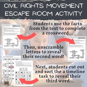 Civil Rights Movement Escape Room Activity image 3