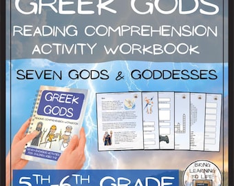 Greek Gods Reading Comprehension Workbook | 5th-6th Grade