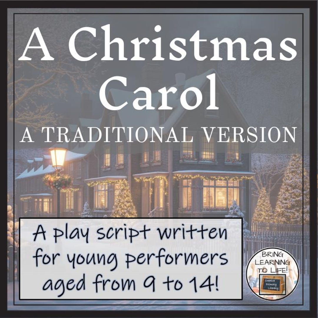 A Christmas Carol - A Traditional Version Play Script - Etsy