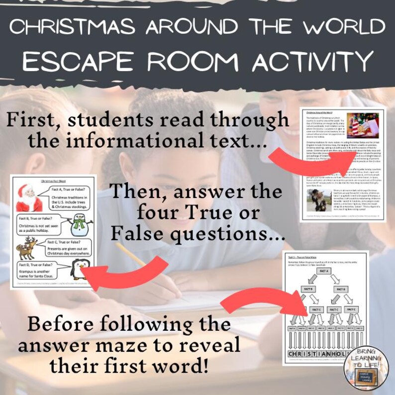 Christmas Around the World Escape Room Activity - Etsy