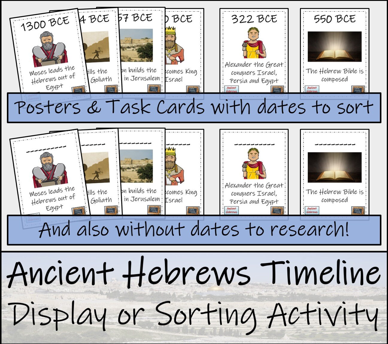 Ancient Hebrews Timeline Display Research and Sorting Activity - Etsy