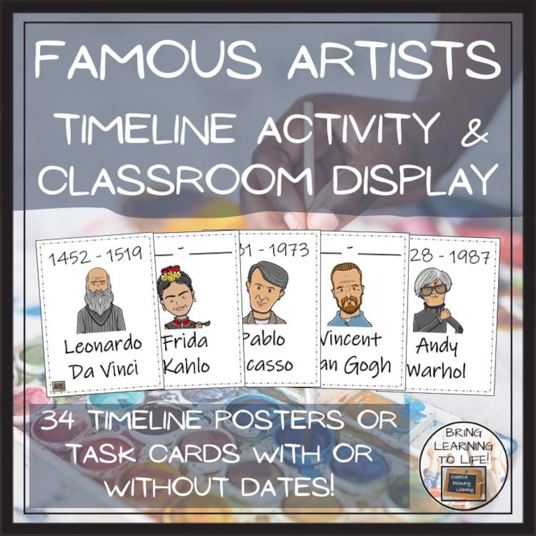 Famous Artists Timeline Activity & Classroom Display - Etsy