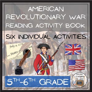 Libro di attività di lettura ravvicinata sulla guerra d'indipendenza americana / 5a e 6a elementare