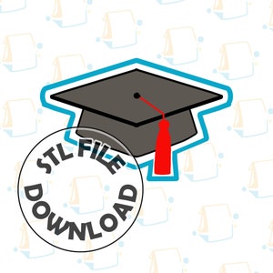 Graduation Cap Cookie Cutter / Fondant Cutter / Clay Cutter- STL FILE