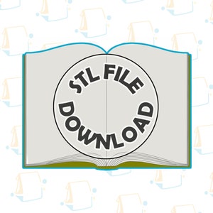 Open Book -Digital STL File Download for Cookie Cutter / Fondant Cutter / Clay Cutter