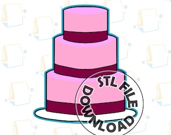 Cake / Wedding Cake - Digital STL File Download for Cookie Cutter / Fondant Cutter / Clay Cutter