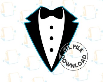 Tuxedo / Formal / Wedding / Tux - Digital STL File Download for Cookie Cutter / Fondant Cutter / Clay Cutter